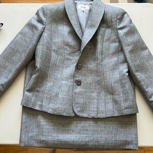 Gray Le Suit Skirt Suit